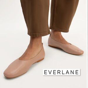 Everlane The Day Glove Ballet Flats Tan Nude Leather Minimalist Comfort Shoes 9